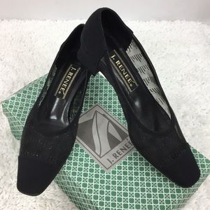 J. Renee Sparkly Mesh Shoes Black Sz 8N